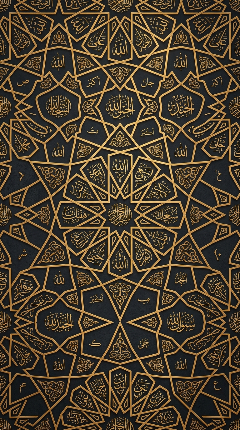 Golden Arabic Pattern Background